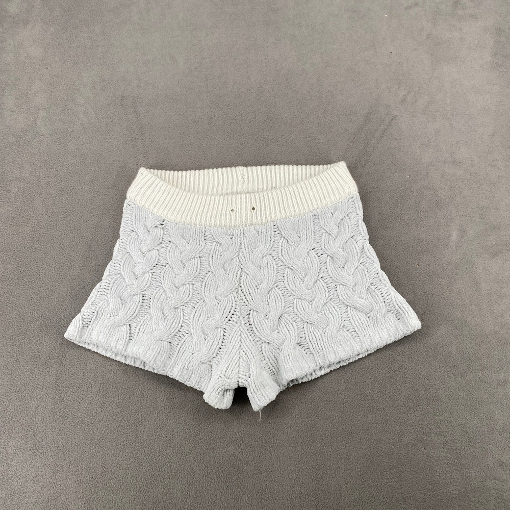 Forever 21 Light Blue Cable Knit Chenille Lounge Shorts Medium